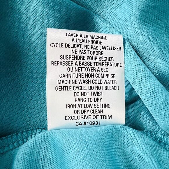 Sharagano Blue and Black Chevron Retro Bell Sleeved Midi Dress. Size 8. EUC. - Picture 8 of 9